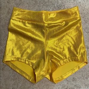 DETAILS DANCEWEAR shorts glittery vibrant yellow